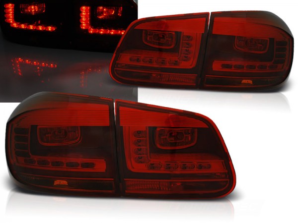 LED Rückleuchten für VW Tiguan 5N Facelift Bj. 11-15 Rot/Smoke