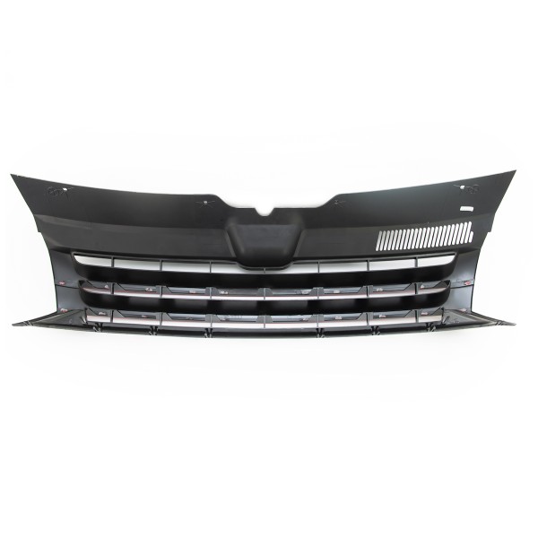 Kühlergrill ohne Emblem für VW T5 GP Facelift Bj. 2009-2015 Schwarz Glanz Rot