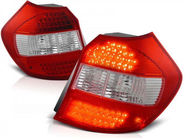 LED Rückleuchten für BMW E87 Bj. 04-07 Rot/Chrom