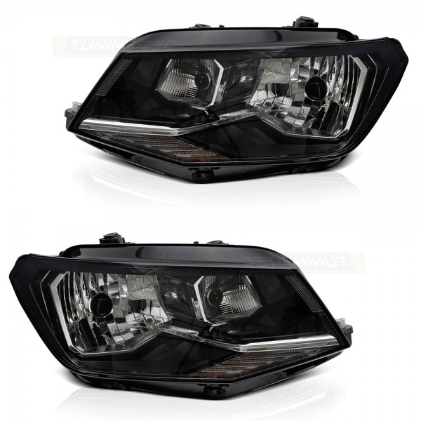 Scheinwerfer Halogen Set für VW Caddy IV SA Bj. 15-20 Stellmotor DRL H4 TYC