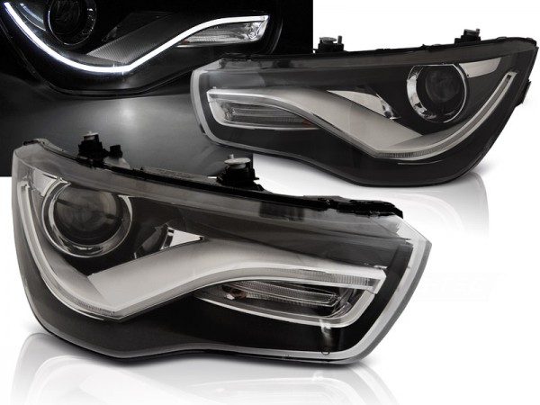 Scheinwerfer DRL LED Tagfahrlicht für Audi A1 8X Bj. 10-14 Schwarz