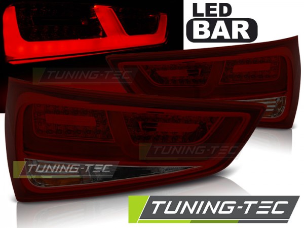 LED Lightbar Rückleuchten für Audi A1 + Sportback Bj. 10-14 Rot/Smoke