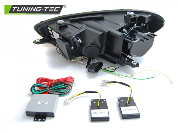 Scheinwerfer LED Tagfahrlicht für VW Scirocco 3 Bj. 08-14 Chrom mit dynamischem Blinker