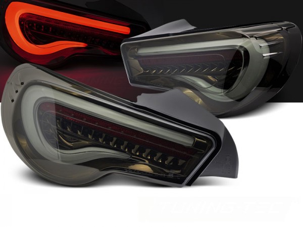 LED Lightbar Rückleuchten für Toyota GT86 Bj. 12-21 Smoke dynamischer Blinker