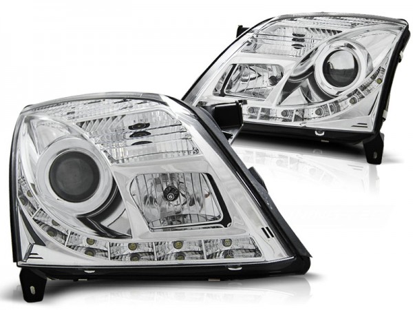 Xenon Scheinwerfer DRL LED Tagfahrlicht für Opel Vectra C / Signum Bj. 02-05 Chrom