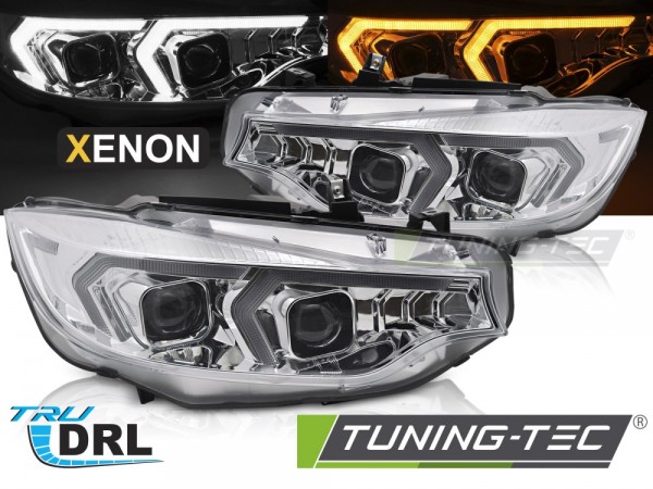Xenon Scheinwerfer DRL LED Tagfahrlicht für BMW 4er F32 F33 Bj. 13-17 Chrom