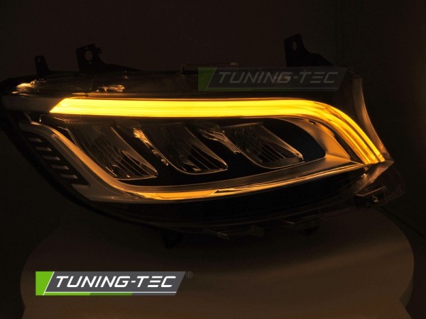 LED Scheinwerfer Tagfahrlicht für Mercedes Sprinter W907 W910 Bj. 18-23 Schwarz / Chrom