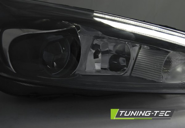 Scheinwerfer DRL LED Tagfahrlicht für Ford Focus 3 Bj. 15-18 Schwarz