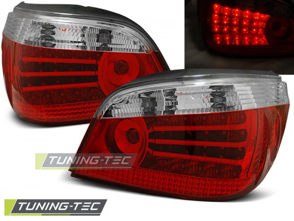 LED Rückleuchten für BMW E60 Limo Bj. 03-07 Rot/Chrom