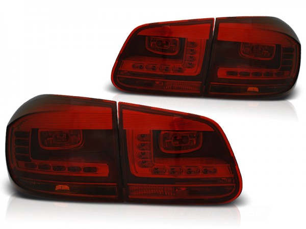 LED Rückleuchten für VW Tiguan 5N Facelift Bj. 11-15 Rot/Smoke