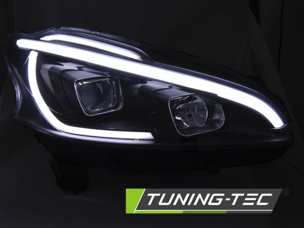 Scheinwerfer LED Tagfahrlicht Optik für Peugeot 208 Bj. 12-15 Schwarz LTI