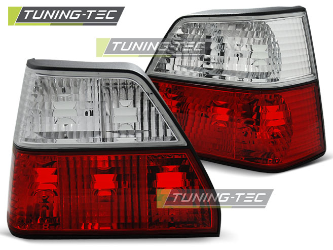 Rückleuchten Klarglas für VW Golf 2 Bj. 83-92 Rot/Chrom