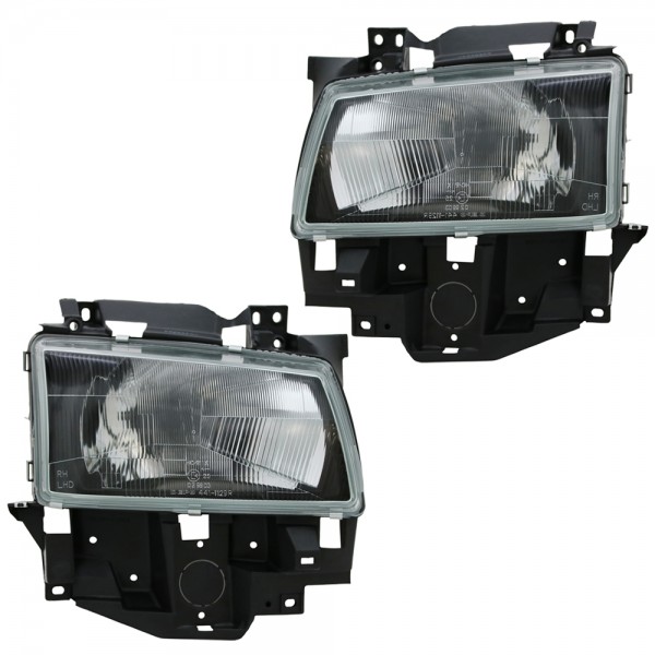 Scheinwerfer für VW T4 Bus Multivan Bj. 96-03 Schwarz langer Vorderwagen