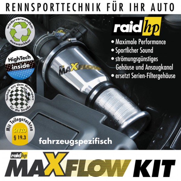 raid hp Sportluftfilter Maxflow für Ford Focus 1 DBX 1.4i 75 PS 09.98-