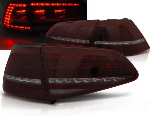 LED Rückleuchten für VW Golf 7 (VII) Limo Bj. 12-17 Rot/Smoke dynamischer Blinker