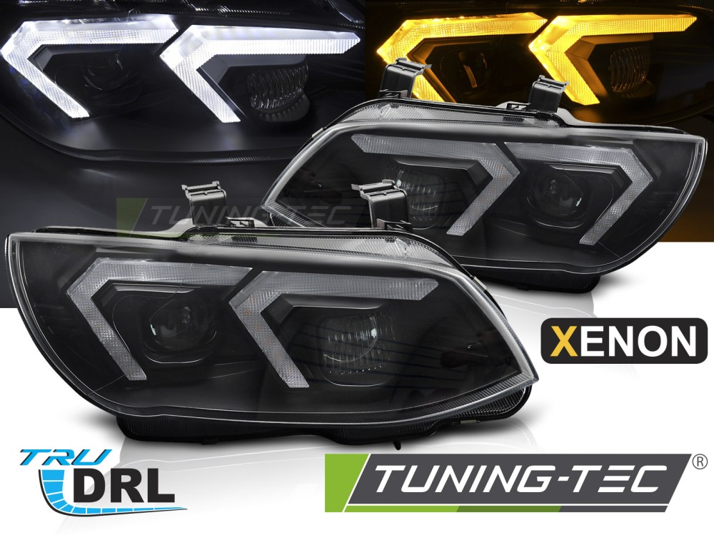 Xenon Scheinwerfer LED Tagfahrlicht für BMW E92 E93 ohne AFS Bj. 10-13 Schwarz