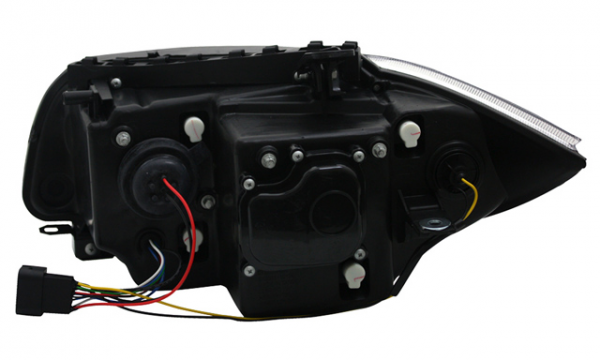 Scheinwerfer Angel Eyes für BMW 1er E81 E82 E87 E88 Bj. 04-11 Schwarz