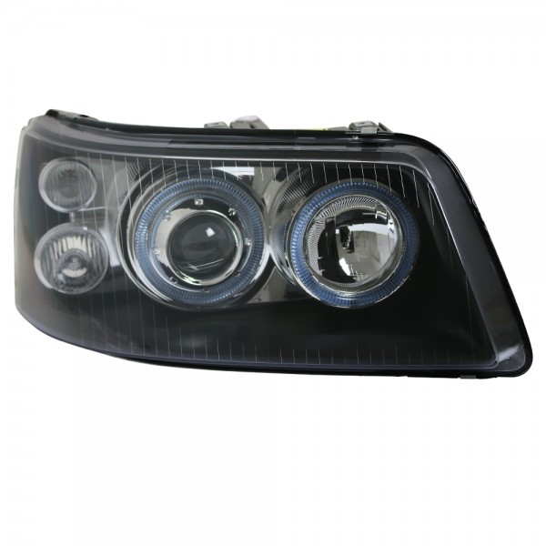 Scheinwerfer Angel Eyes für VW T5 Bj. 03-09 Schwarz