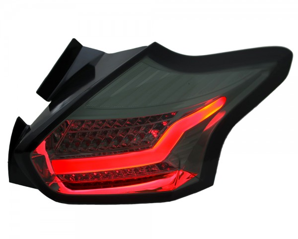 LED Lightbar Rückleuchten für Ford Focus MK3 Bj. 15-18 Smoke dynamischer Blinker