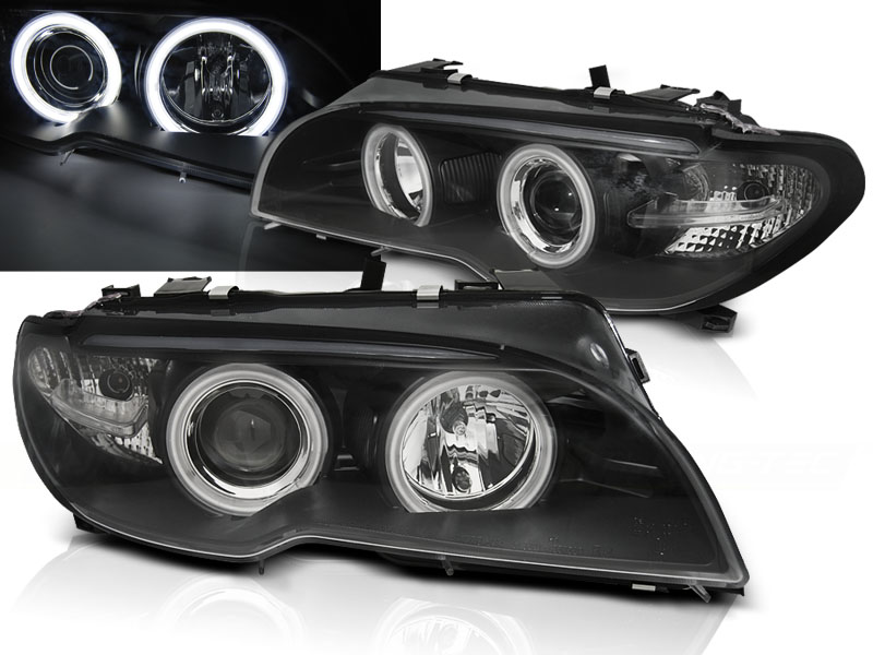 Xenon look Scheinwerfer mit LED Angel Eyes für BMW 3 Serie E46 