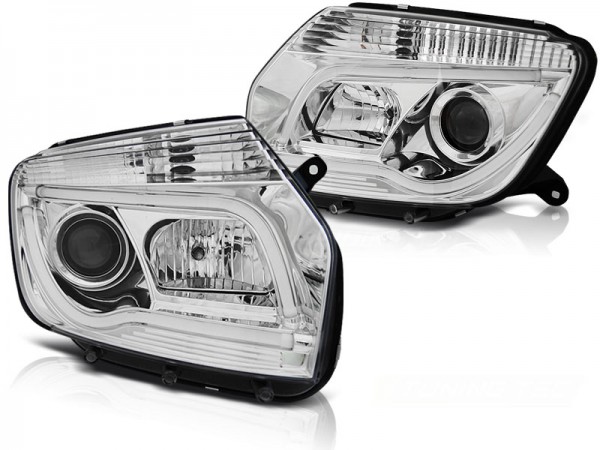Scheinwerfer LED Tagfahrlicht Optik für Dacia Duster Bj. 10-14 Chrom LTI