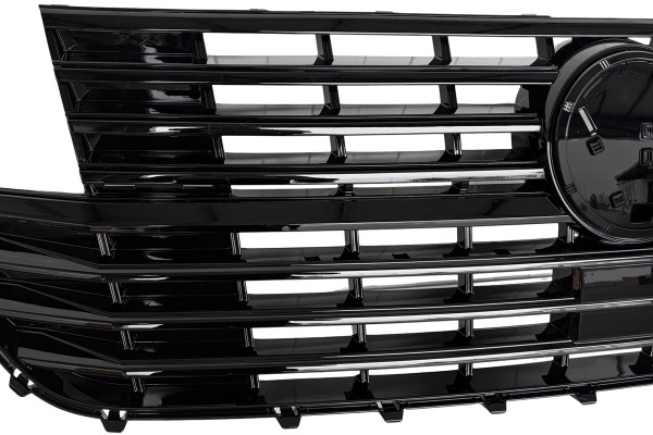 Frontgrill Kühlergrill mit Emblemhalter für VW T6.1 Bj. 19-24 Schwarz Hochglanz