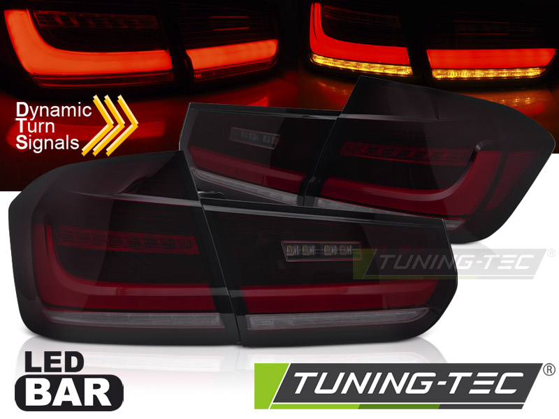 Voll LED Rückleuchten für BMW F30 Limo Bj. 11-19 Rot/Smoke dynamischer Blinker