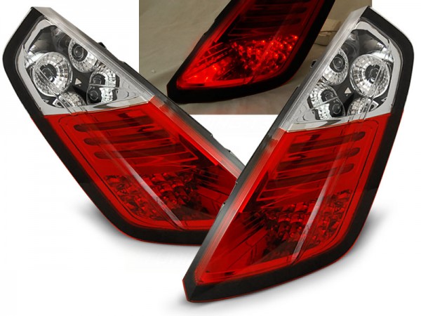 LED Rückleuchten für Fiat Grande Punto 199 Bj. 05-09 Rot/Chrom