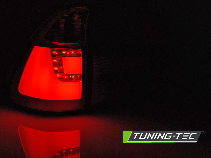 LED Lightbar Rückleuchten für BMW X5 E53 Bj. 99-03 Rot/Chrom