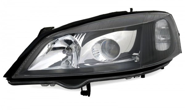 Scheinwerfer Klarglas Projektor für Opel Astra G Bj. 98-05 Schwarz