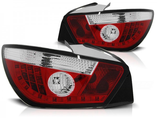 LED Rückleuchten für Seat Ibiza 6J 3 Türer Bj. 08-15 Rot/Chrom