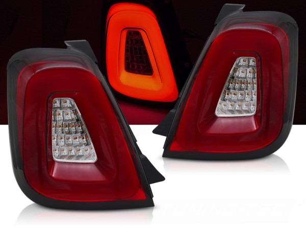 LED Lightbar Rückleuchten für Fiat 500 500C Bj. 15-24 Rot