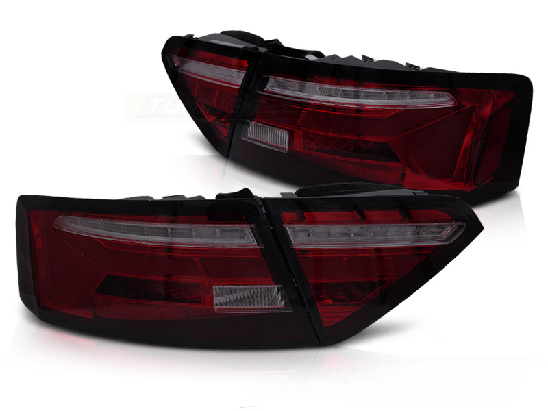 Voll LED Lightbar Rückleuchten für Audi A5 Coupe Cabrio Sportback Bj. 11-16 Rot/Smoke