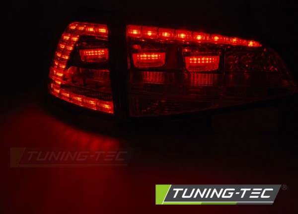 LED Rückleuchten für VW Golf 7 (VII) Limo Bj. 12-17 Rot/Chrom dynamischer Blinker