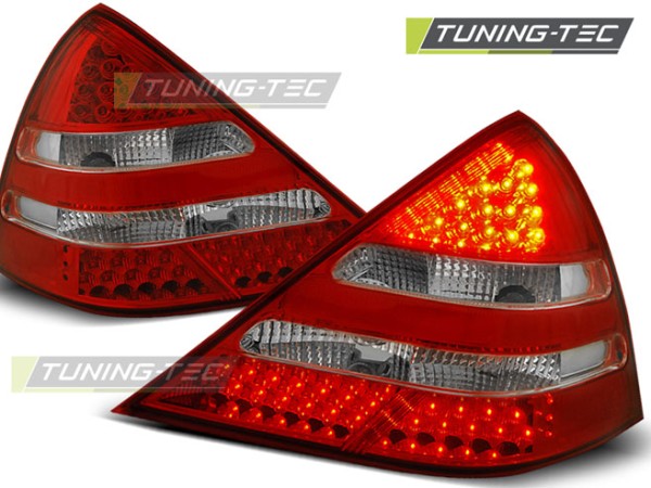 LED Rückleuchten für Mercedes SLK R170 Bj. 96-04 Rot/Chrom