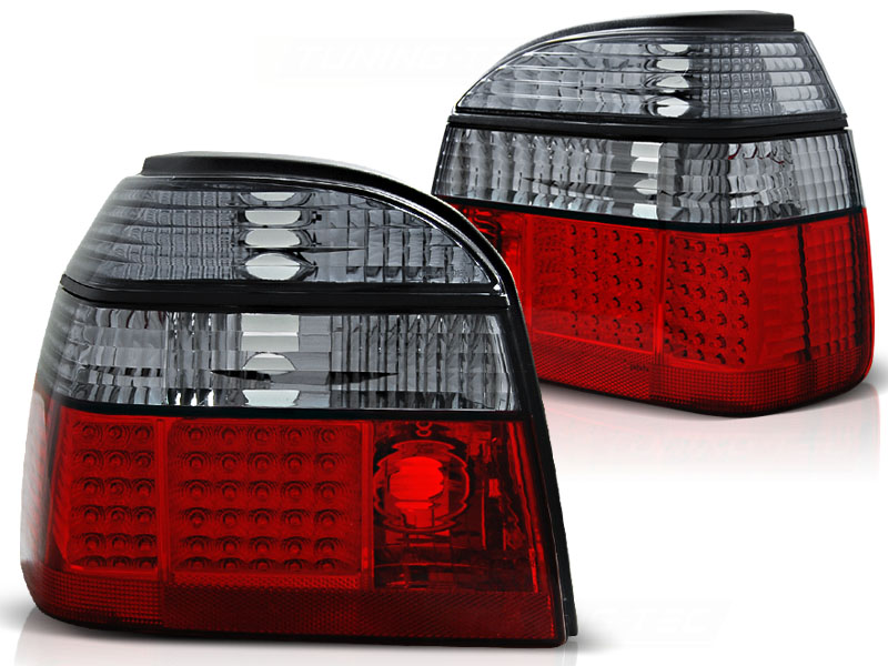 LED Rückleuchten für VW Golf 3 (III) Limo Bj. 91-98 Rot/Smoke
