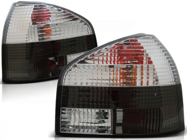 Rückleuchten Klarglas für Audi A3 8L Bj. 96-03 Chrom/Schwarz