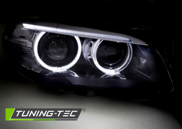 Xenon Scheinwerfer DRL LED Tagfahrlicht für BMW 5er F10 F11 Bj. 10-13 Schwarz