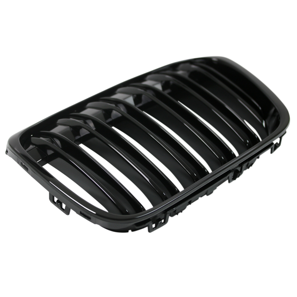 Nieren Kühlergrill für BMW X1 F48 Bj. 2015- Schwarz Doppelsteg Klavierlack