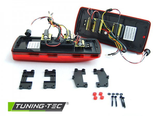 LED Lightbar Rückleuchten für Mercedes G-Klasse W463 Bj. 90-18 Rot/Chrom dynamischer Blinker