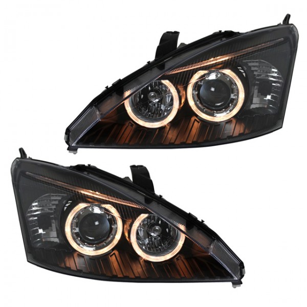 Scheinwerfer Angel Eyes für Ford Focus MK1 Bj. 98-01 Schwarz