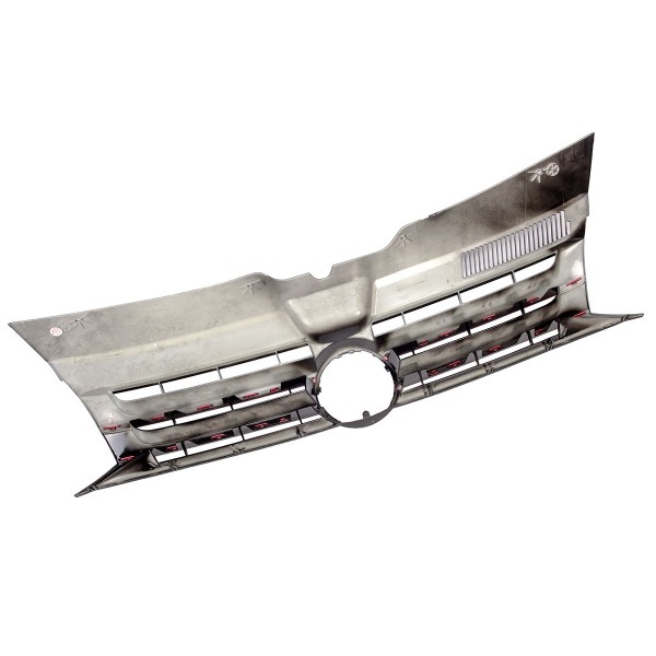 Kühlergrill mit Emblemhalter für VW T5 GP Bj. 2009-2015 Schwarz Glanz Rot