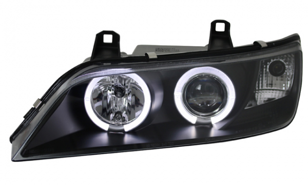 Scheinwerfer Angel Eyes für BMW Z3 Bj. 96-02 Schwarz