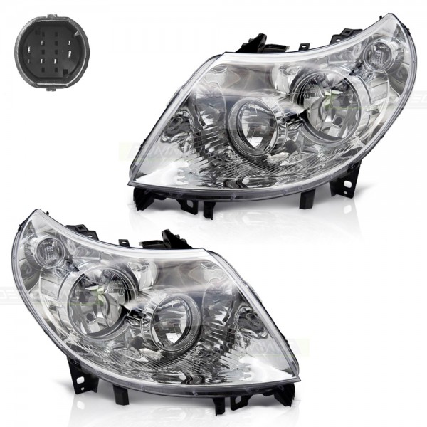 Scheinwerfer Set für Fiat Ducato Peugeot Boxer Citroen Jumper Bj. 06-10 Gelb Stecker