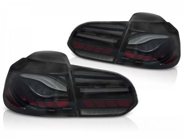 Voll LED Rückleuchten für VW Golf 6 VI Bj. 08-12 Schwarz in OLED Technik