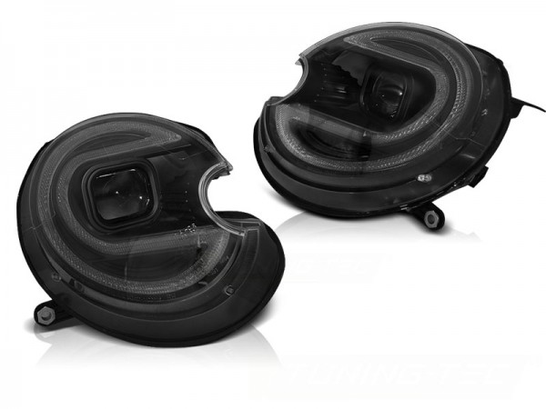 Xenon Scheinwerfer LED Tagfahrlicht Optik für Mini One Cooper Bj. 06-14 Schwarz LTI