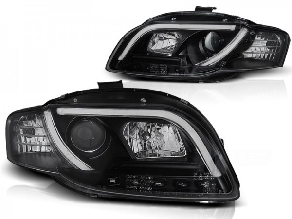 Scheinwerfer DRL LED Tagfahrlicht für Audi A4 B7 Bj. 04-08 Schwarz LTI