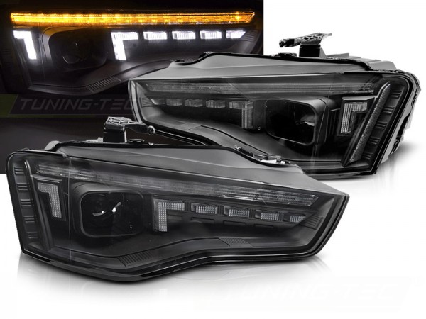 Voll LED Scheinwerfer Tagfahrlicht für Audi A5 8T 8F Facelift Bj. 11-16 Schwarz