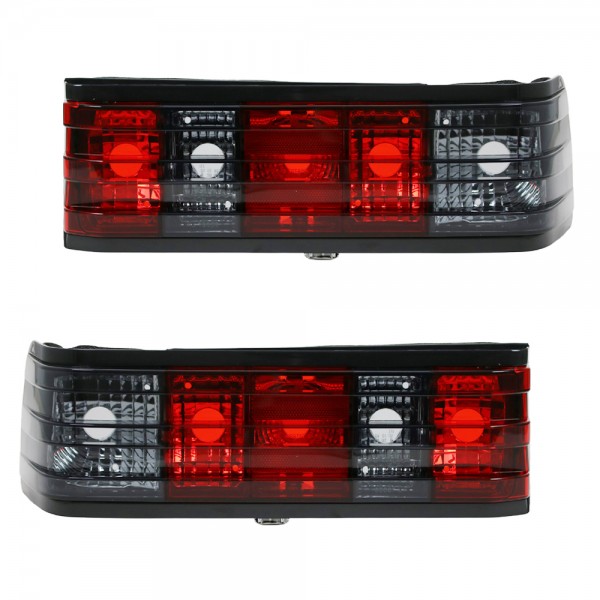 Rückleuchten Klarglas für Mercedes 190 W201 Bj. 83-93 Rot/Smoke