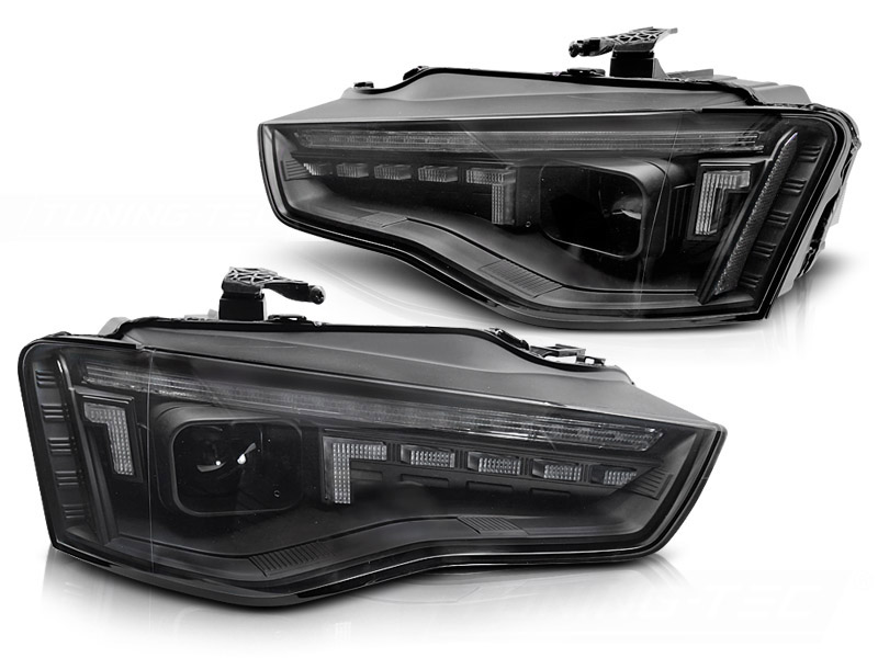 Xenon Scheinwerfer DRL LED Tagfahrlicht für Audi A5 8T 8F Facelift Bj. 11-16 Schwarz
